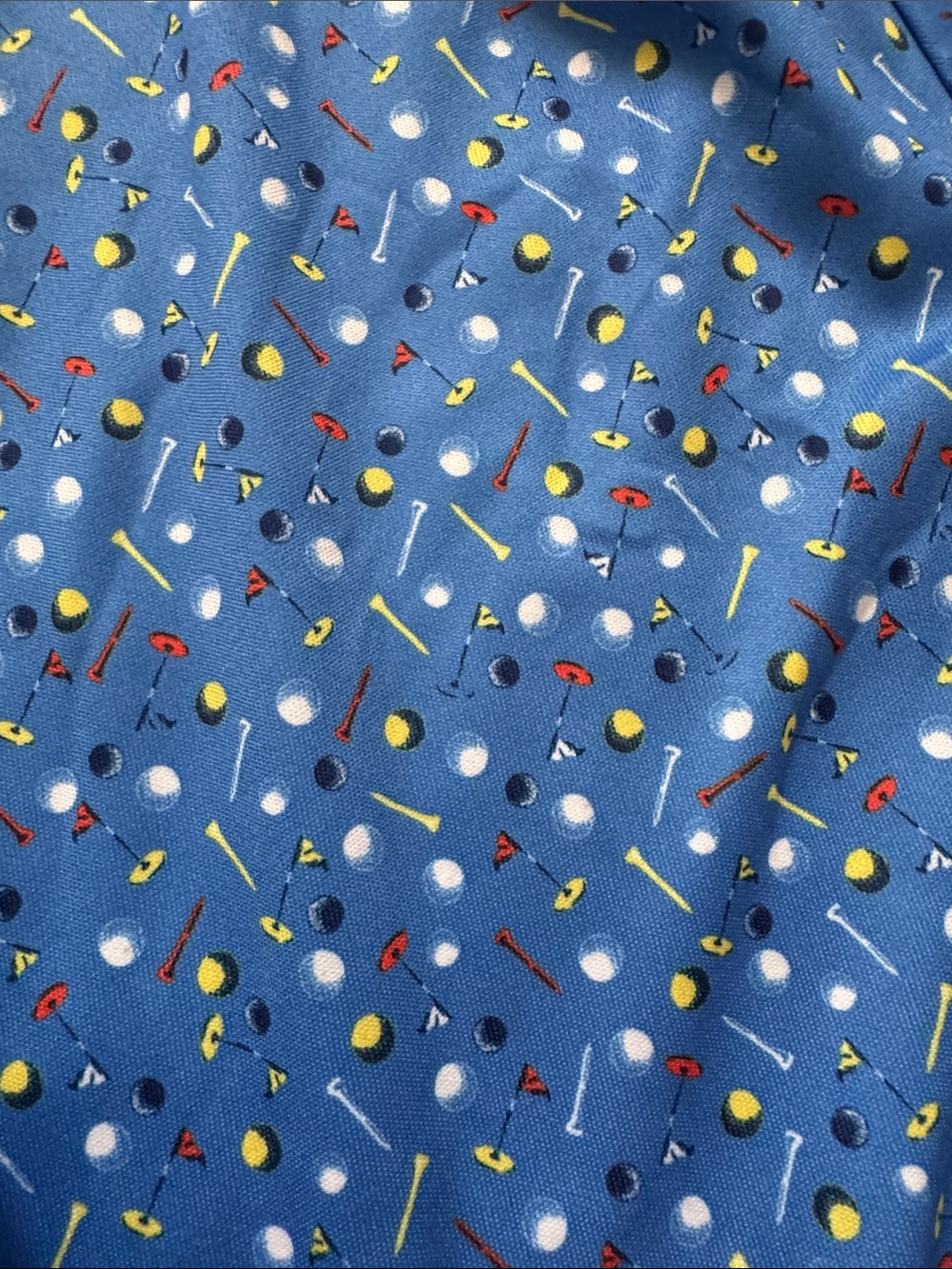 Men's Blue Printed Polo gold Shirt - Picture 3 of 3